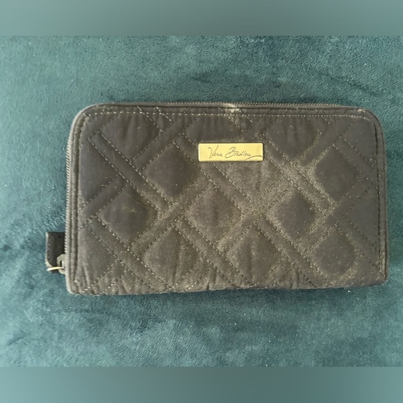 Vera Bradley Black Quilted Clutch - Picture 7 of 8